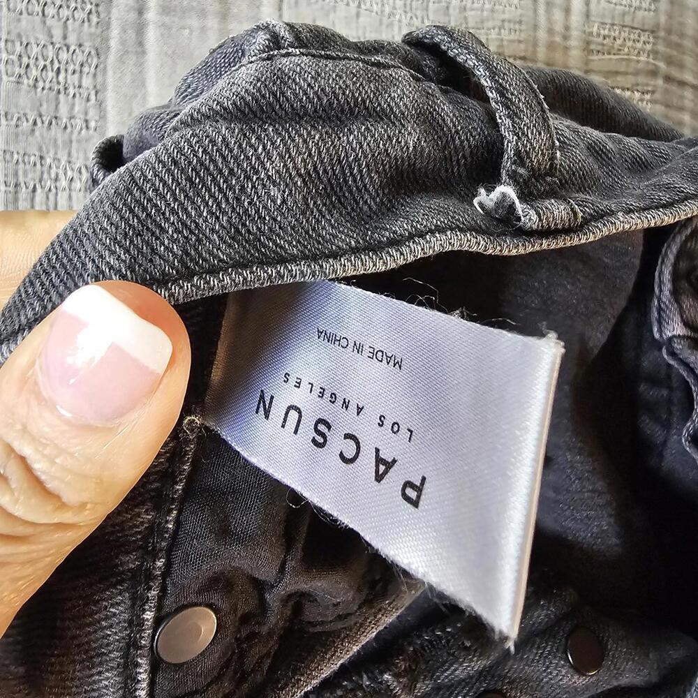 PacSun Distressed Black Denim Jeans Size 25 - Picture 3 of 5